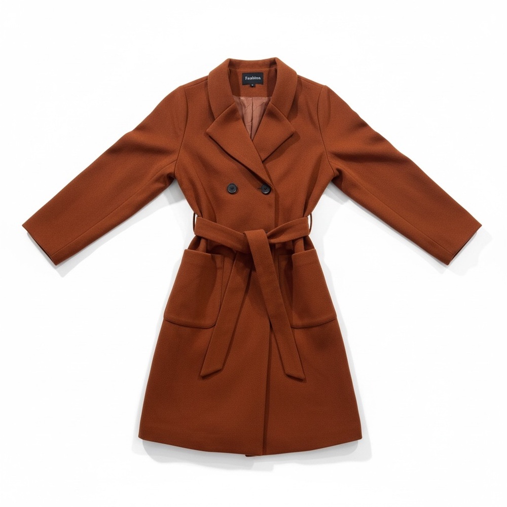 Hooever/Women's Double Breasted Wool Blend Coat/Size: S - Picture 2 of 16